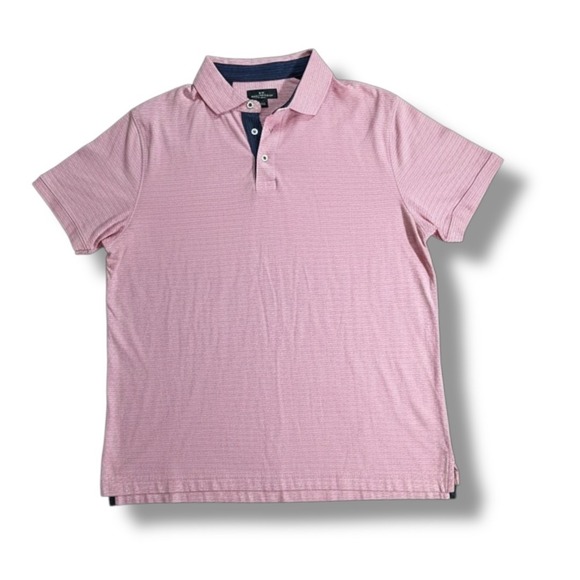 Rodd & Gunn Pink Navy Mens Large Short Sleeve Polo Shirt Sports Fit 100% Cotton - Picture 2 of 7